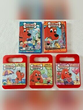 VINTAGE! Lionsgate CLIFFORD - The Big Red Dog DVDs lot of 5 2001-2006 VG-NM Cond